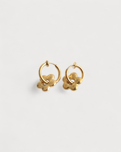 Flower - Ohrringe - Clip-On - Edelstahl