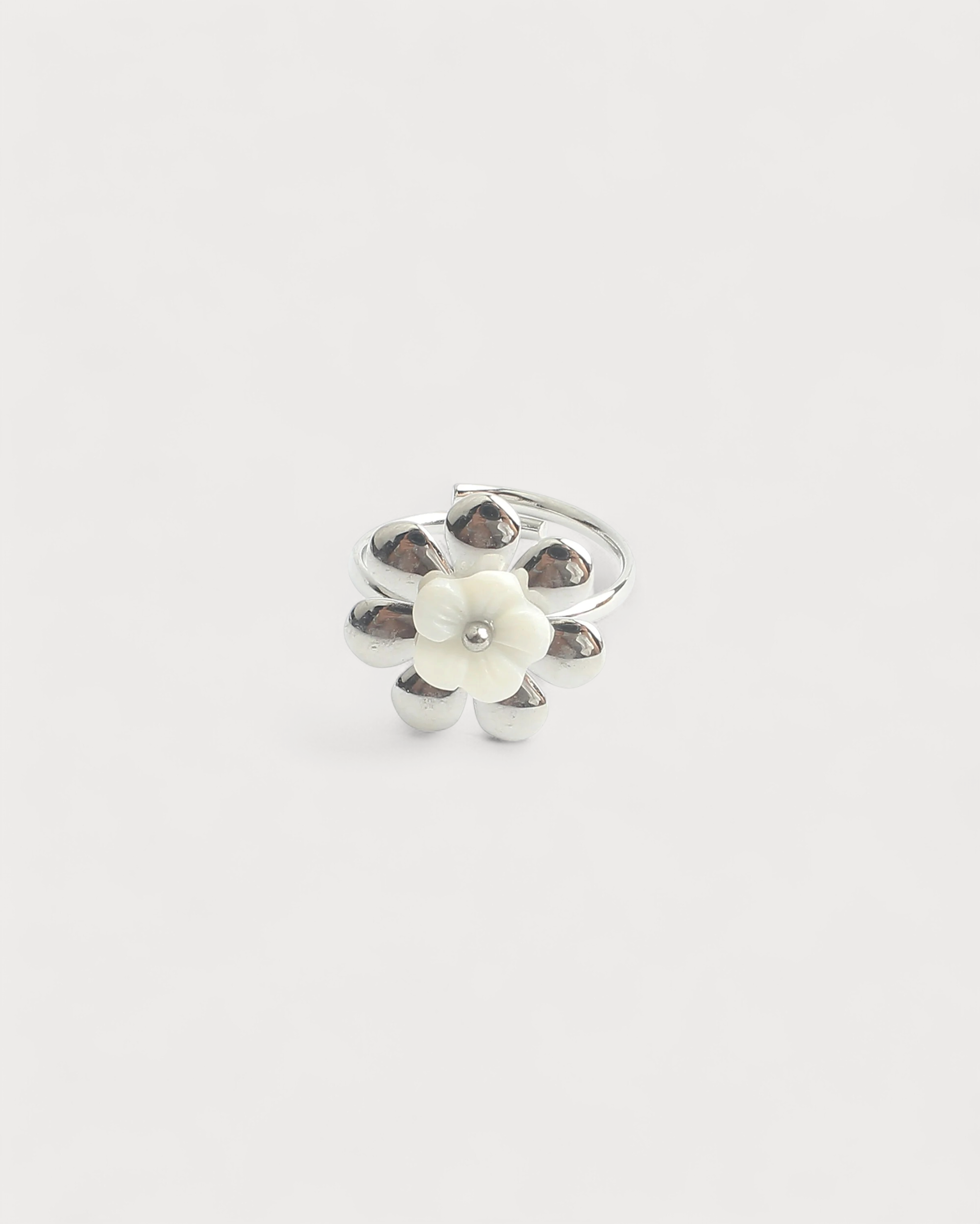 Muschelblume - Ring - Edelstahl - Verstellbar