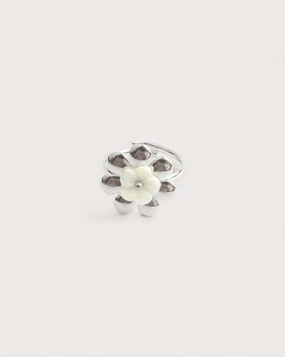 Muschelblume - Ring - Edelstahl - Verstellbar