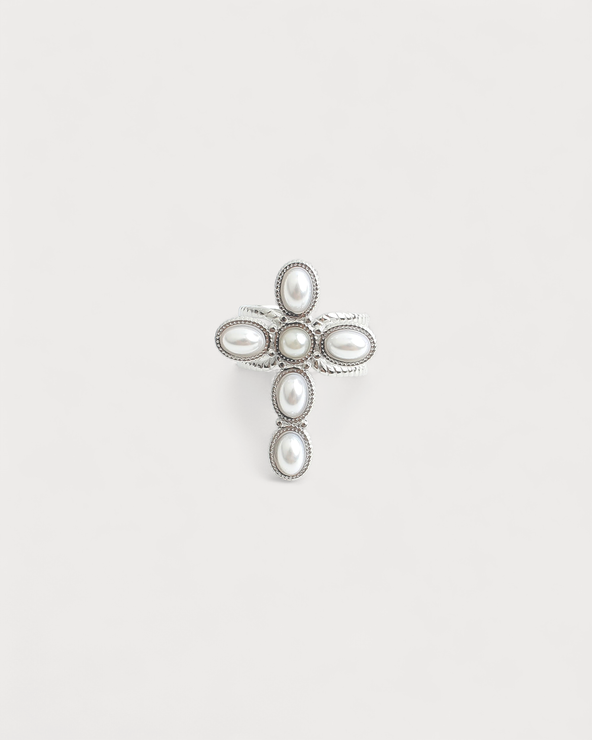 Kreuz - Ring - Edelstahl - verstellbar
