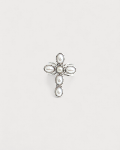 Kreuz - Ring - Edelstahl - verstellbar