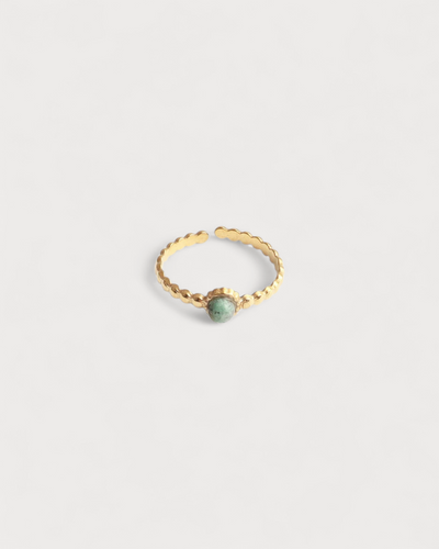 Nadine - Ring - Edelstahl - Verstellbar - Naturstein