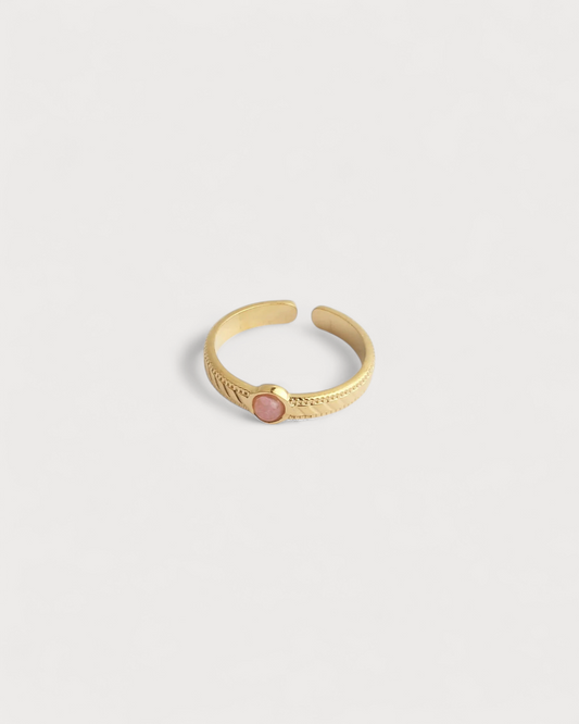 Zosia - Ring - Naturstein - Edelstahl - Verstellbar