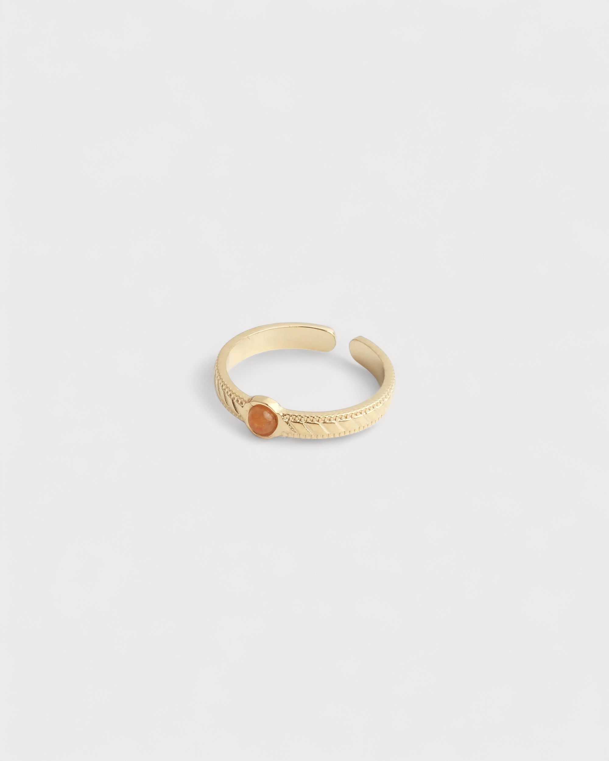 Zosia - Ring - Naturstein - Edelstahl - Verstellbar