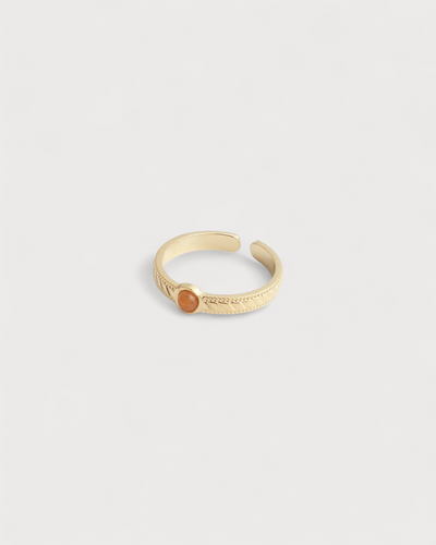 Zosia - Ring - Naturstein - Edelstahl - Verstellbar