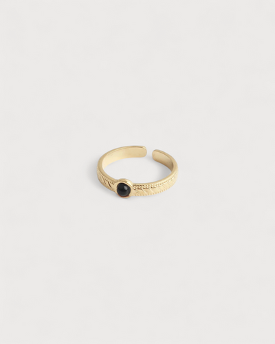 Zosia - Ring - Naturstein - Edelstahl - Verstellbar