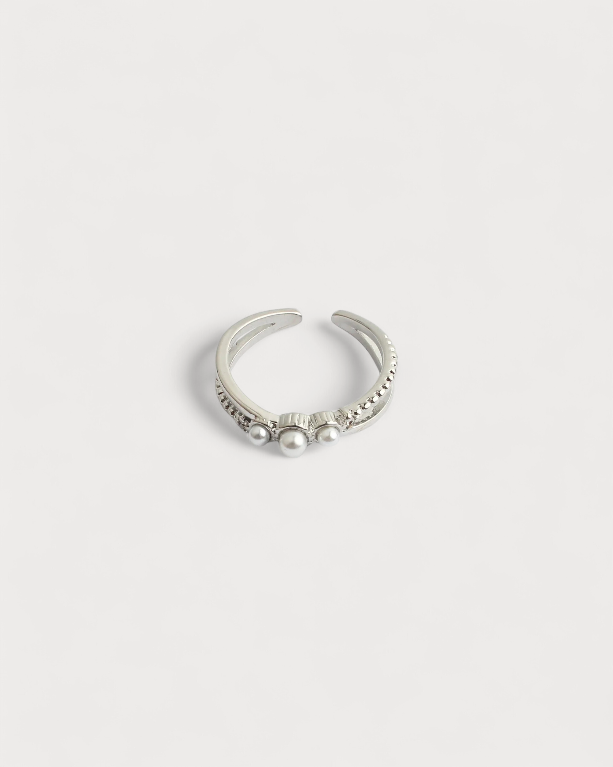 Trois Perles - Ring - Edelstahl - Verstellbar
