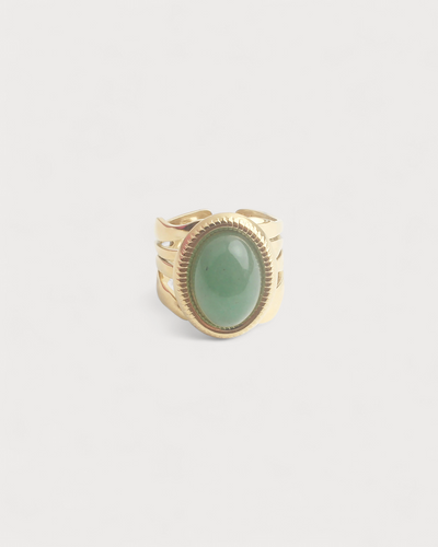 Davina - Ring - Naturstein - Edelstahl - Verstellbar
