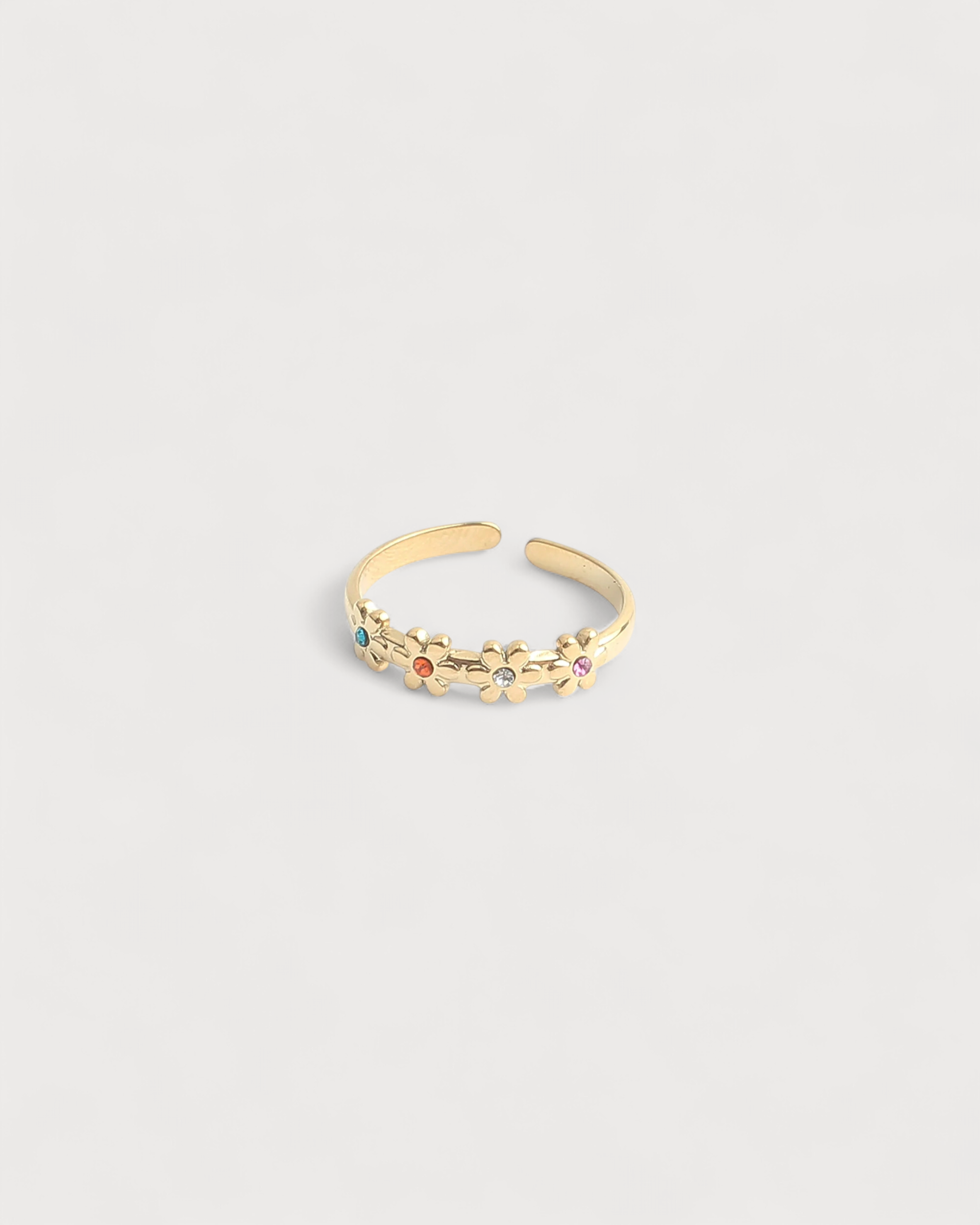 Lovely Flowers - Ring - Edelstahl - verstellbar
