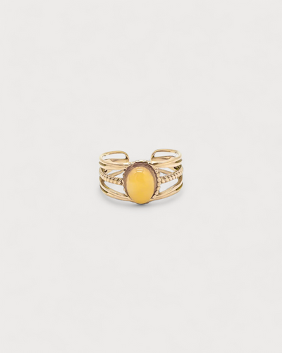 Varia - Ring - Naturstein - Edelstahl - Verstellbar