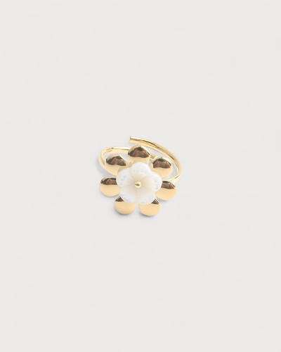 Muschelblume - Ring - Edelstahl - Verstellbar
