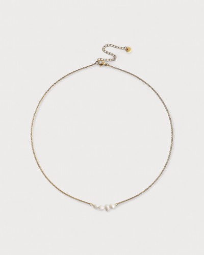 Freshwater Pearl Bar - Halskette - Edelstahl