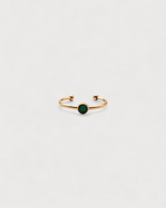Strass - Ring - Edelstahl - Verstellbar