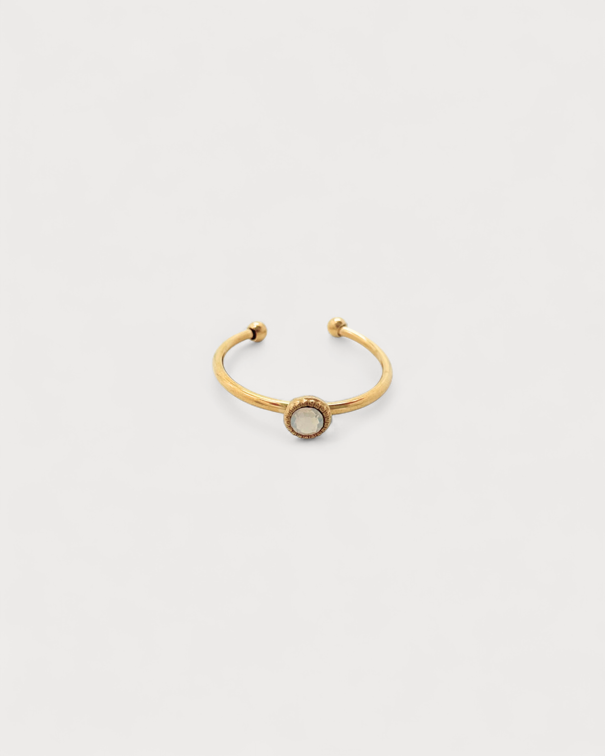 Strass - Ring - Edelstahl - Verstellbar