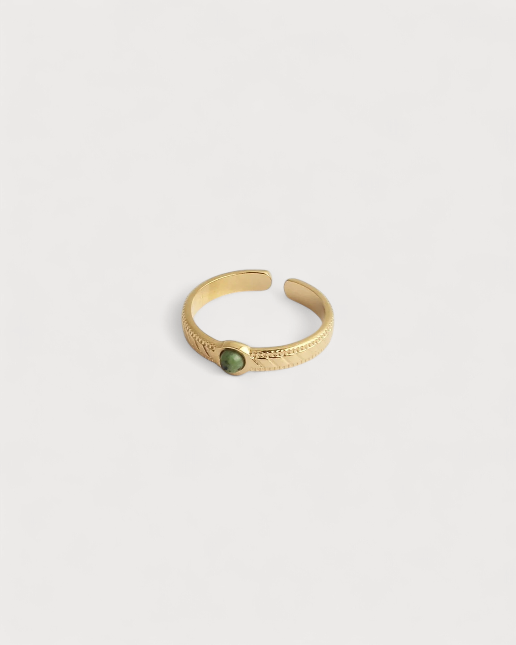 Zosia - Ring - Naturstein - Edelstahl - Verstellbar