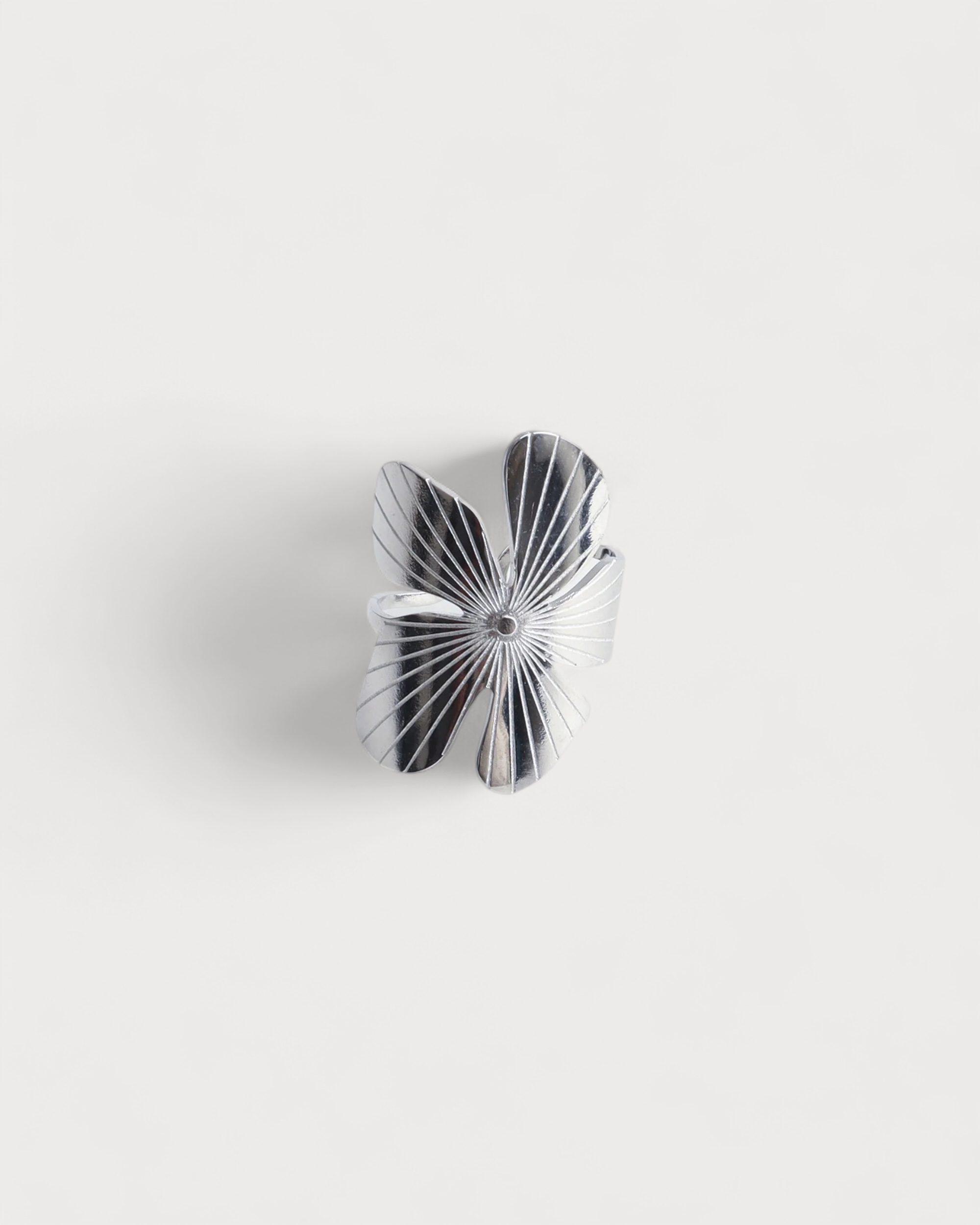 Wildblume - Ring - Edelstahl - verstellbar