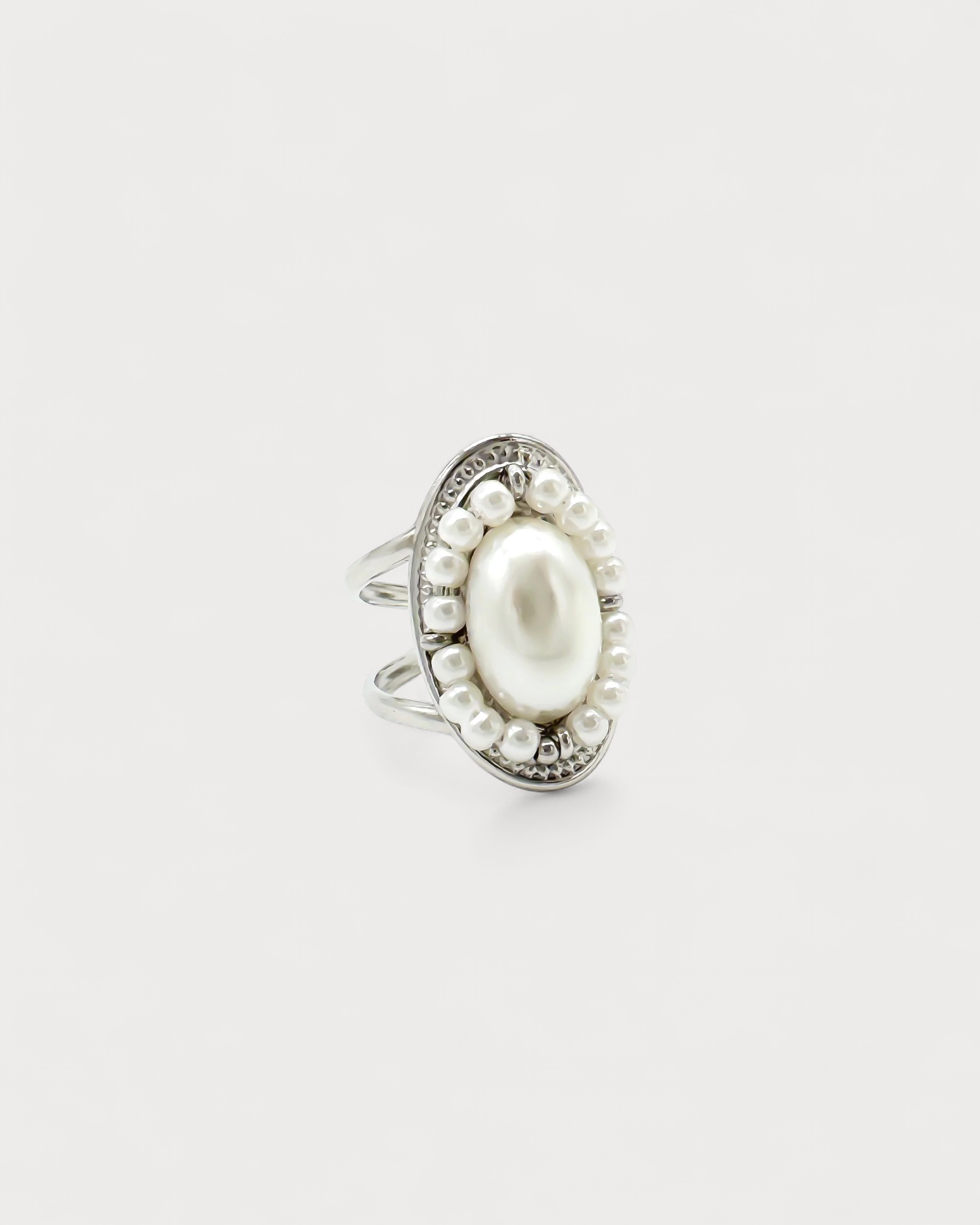 Pearlet - Ring - Edelstahl - Verstellbar