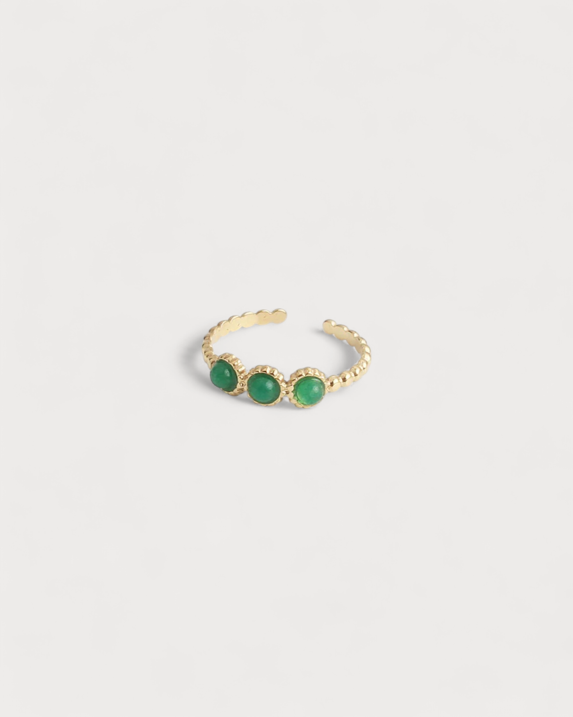 Demi - Ring - Naturstein - Edelstahl - Verstellbar