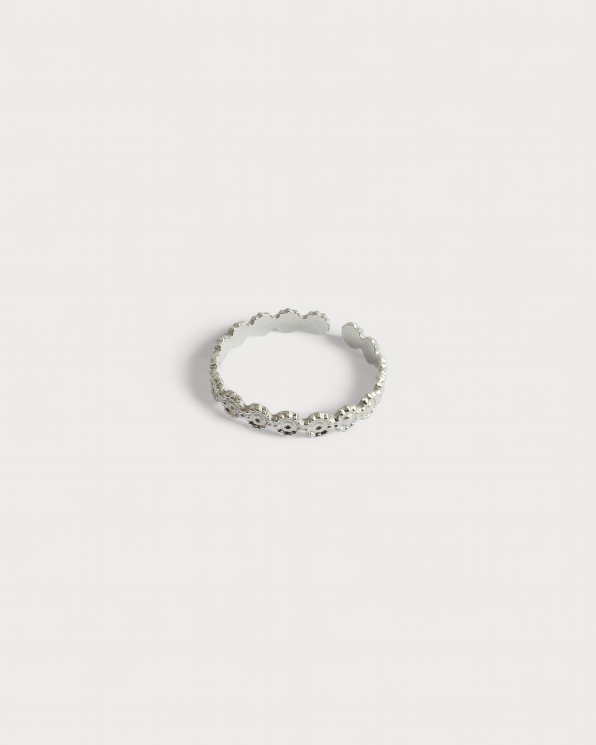 Kleine Blumen - Ring - Edelstahl - verstellbar