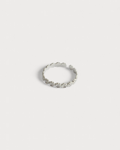 Kleine Blumen - Ring - Edelstahl - verstellbar
