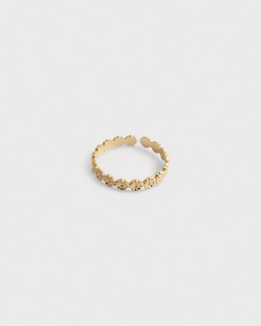 Kleine Blumen - Ring - Edelstahl - verstellbar