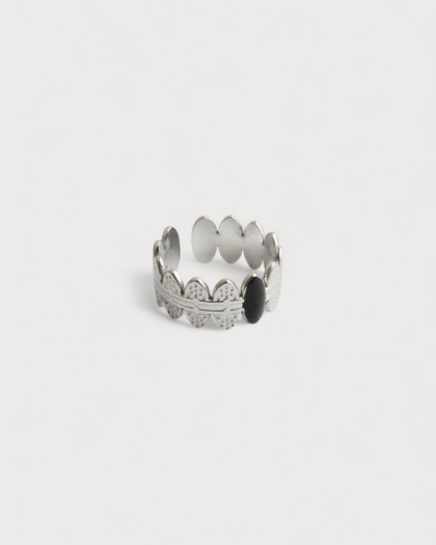 Didi - Ring - Naturstein - Edelstahl - Verstellbar