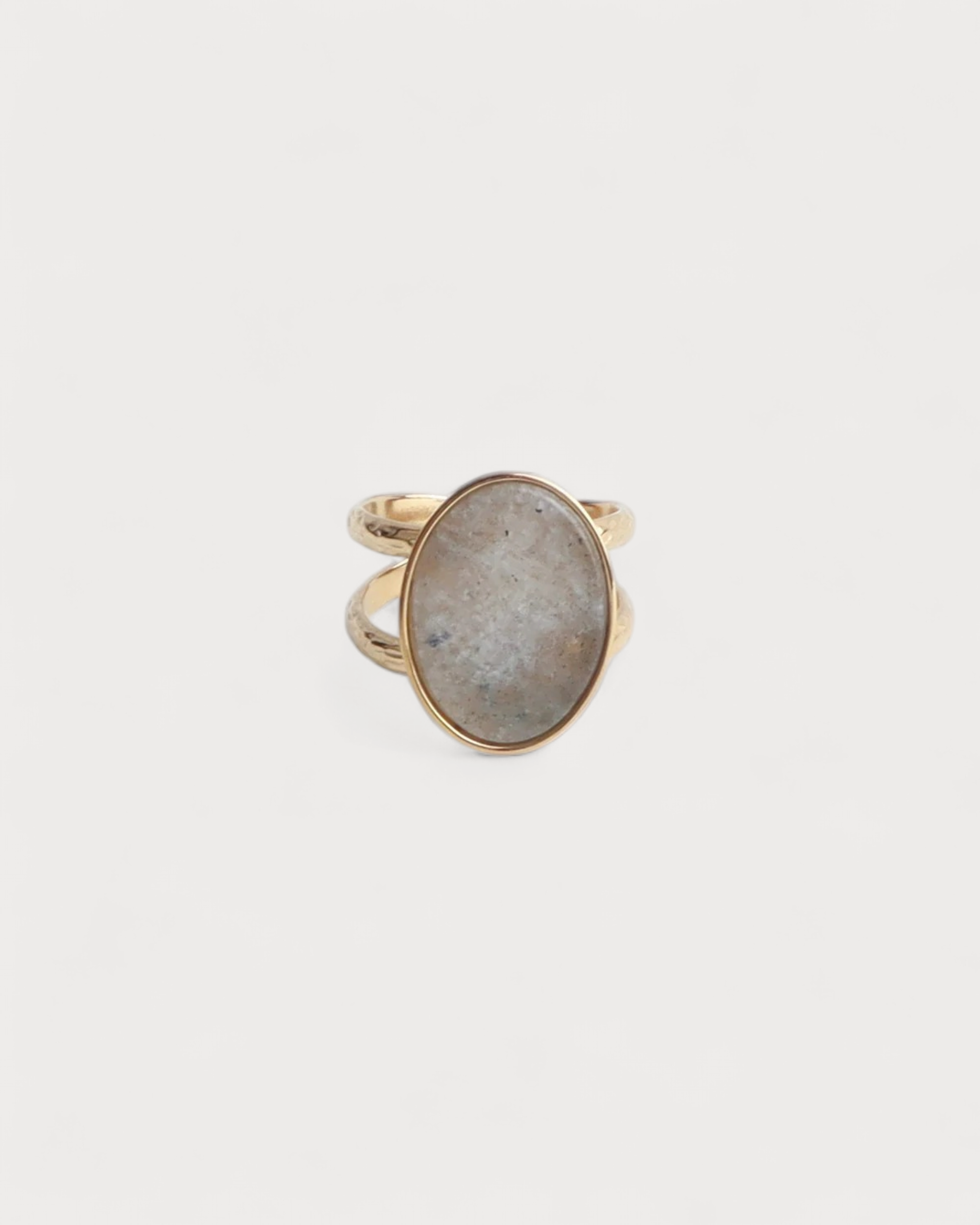 Layla - Ring - Edelstahl - Verstellbar - Naturstein