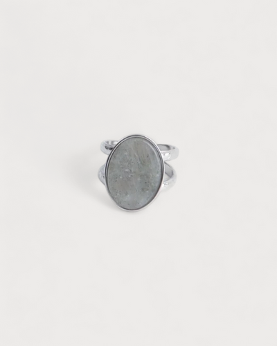 Layla - Ring - Edelstahl - Verstellbar - Naturstein