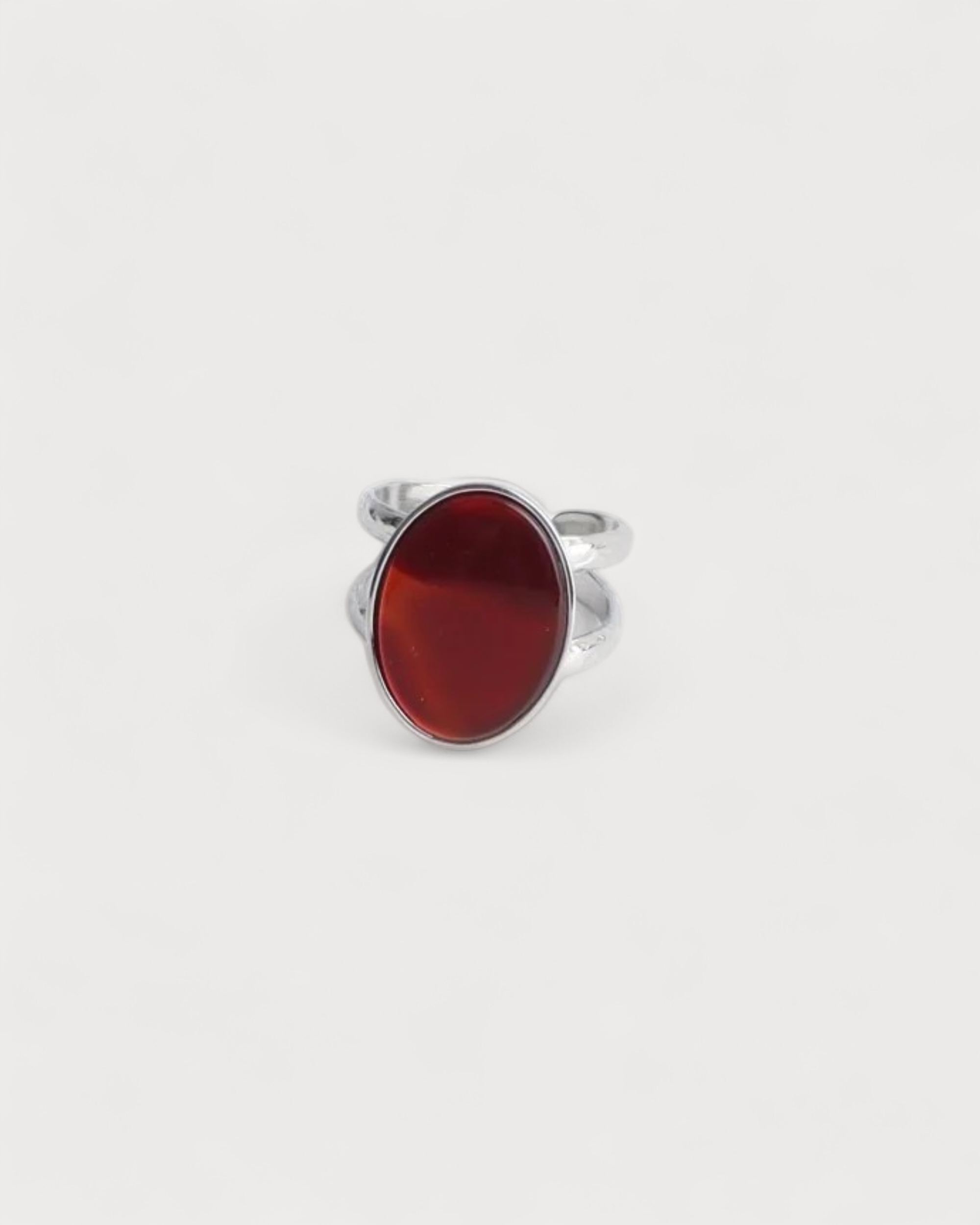 Layla - Ring - Edelstahl - Verstellbar - Naturstein