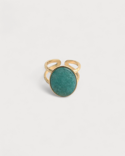 Layla - Ring - Edelstahl - Verstellbar - Naturstein