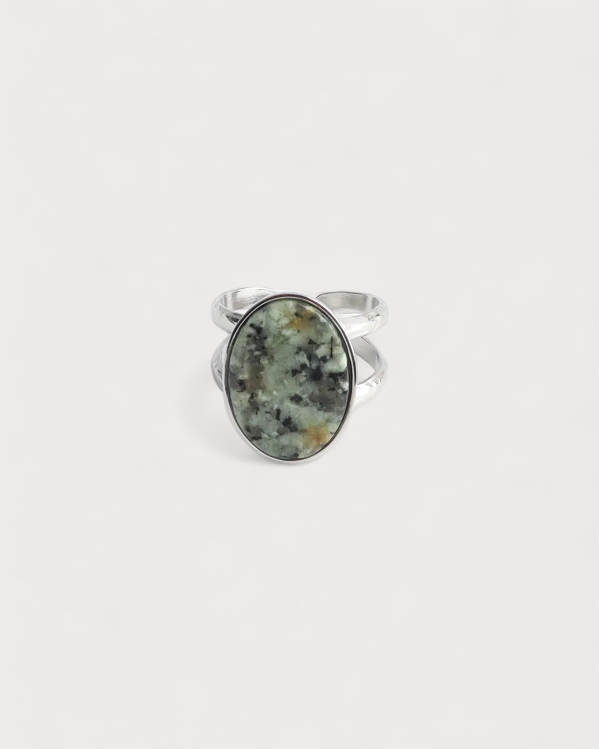 Layla - Ring - Edelstahl - Verstellbar - Naturstein