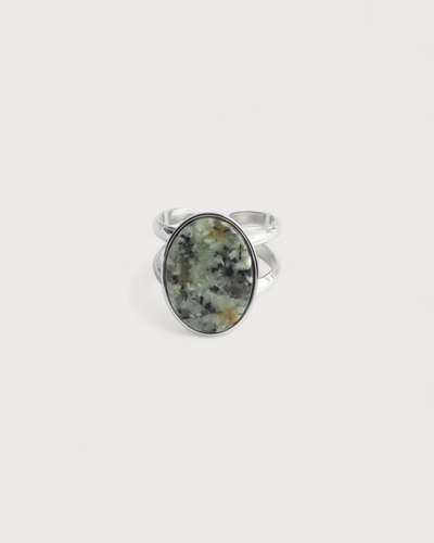 Layla - Ring - Edelstahl - Verstellbar - Naturstein