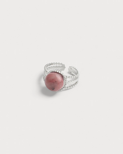 Nikkie - Ring - Naturstein - Edelstahl - verstellbar