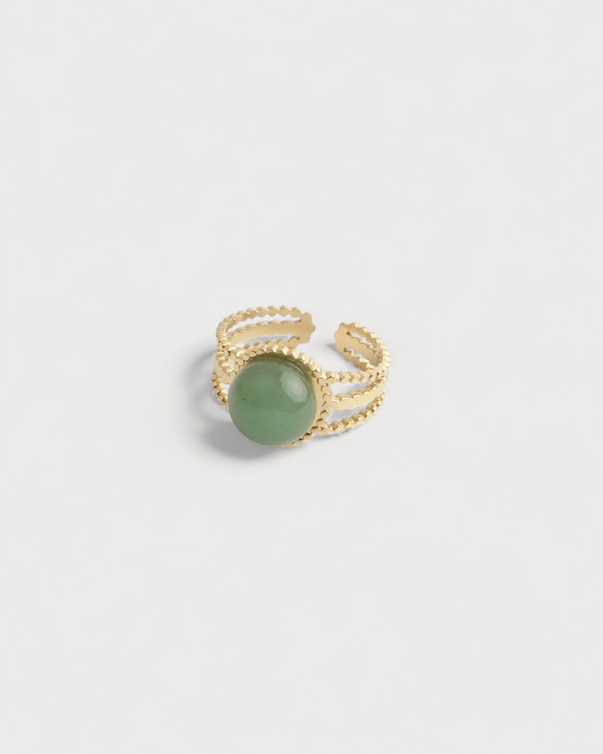 Nikkie - Ring - Naturstein - Edelstahl - verstellbar