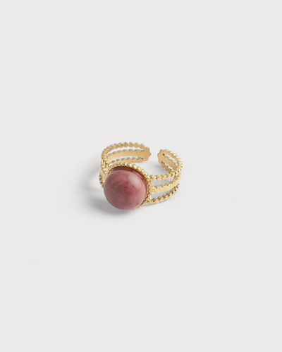 Nikkie - Ring - Naturstein - Edelstahl - verstellbar