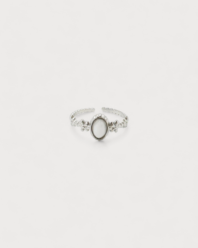 Lise - Ring - Naturstein -  Edelstahl - Verstellbar