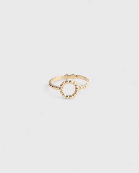 Dotted Circle - Ring - Edelstahl - verstellbar