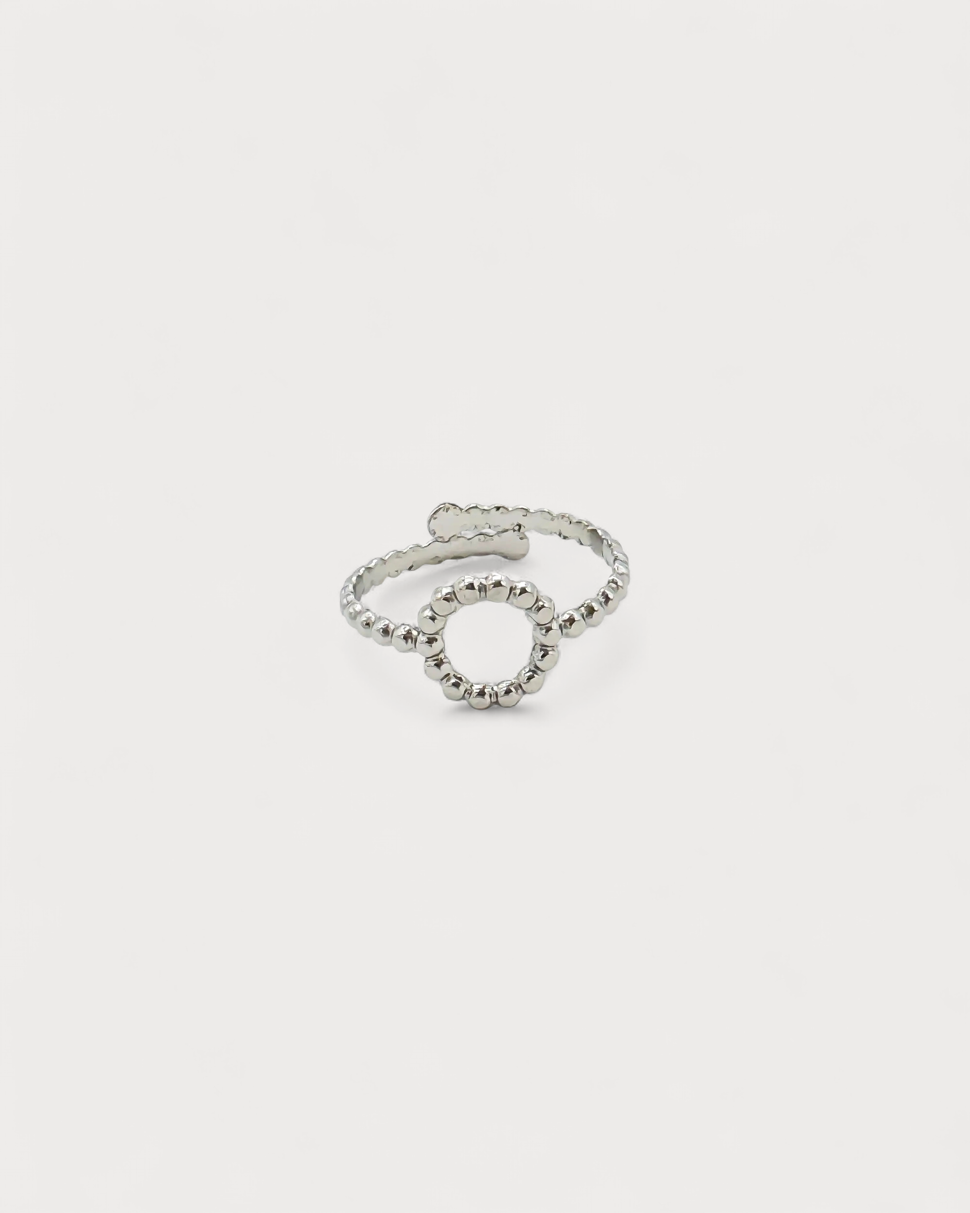 Dotted Circle - Ring - Edelstahl - verstellbar