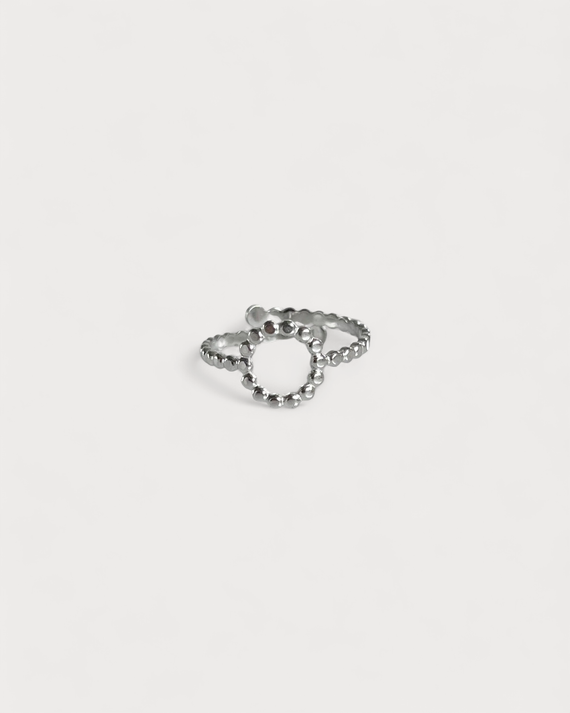 Dotted Circle - Ring - Edelstahl - verstellbar