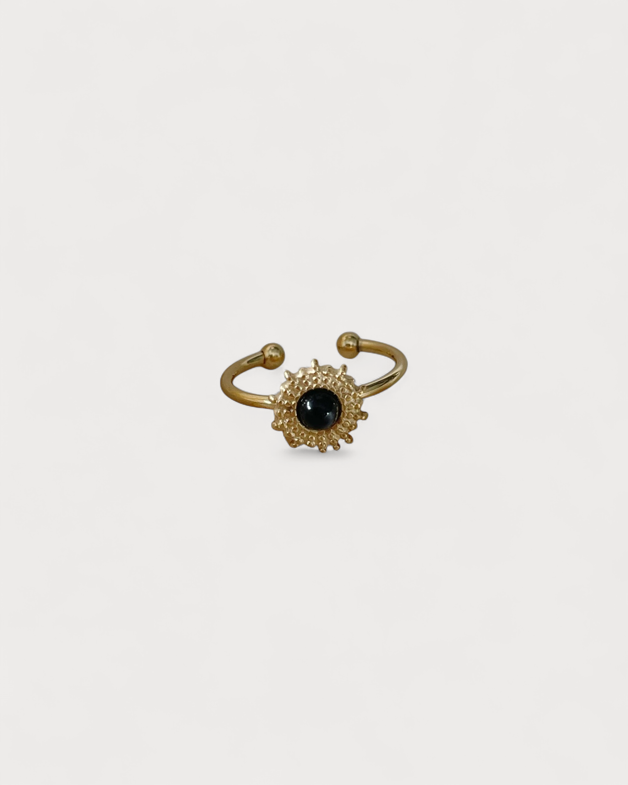 Alice - Ring - Naturstein - Edelstahl - Verstellbar
