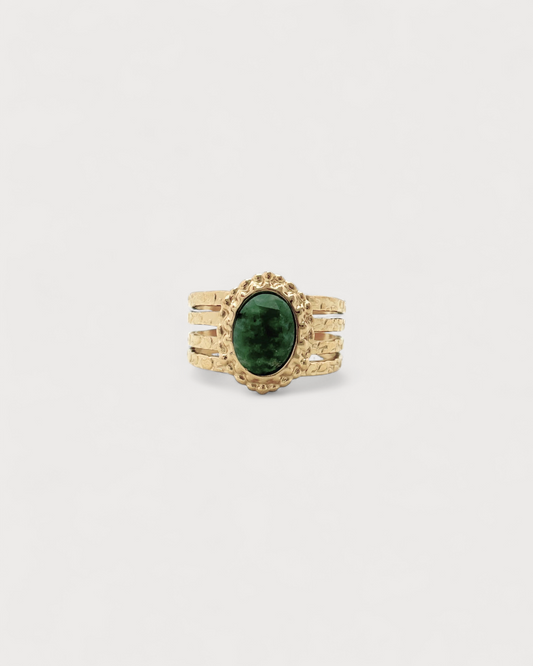 Rana - Ring - Naturstein - Edelstahl - Verstellbar