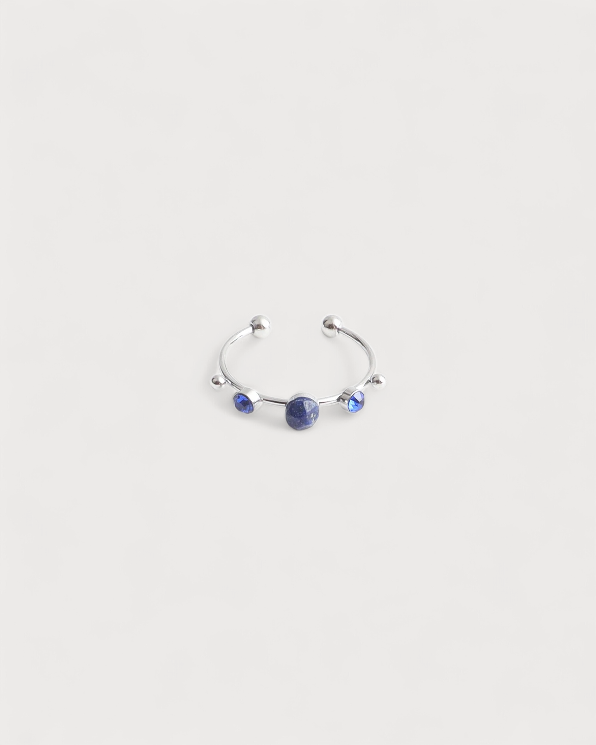 Victoria - Ring – Edelstahl – Naturstein – Verstellbar