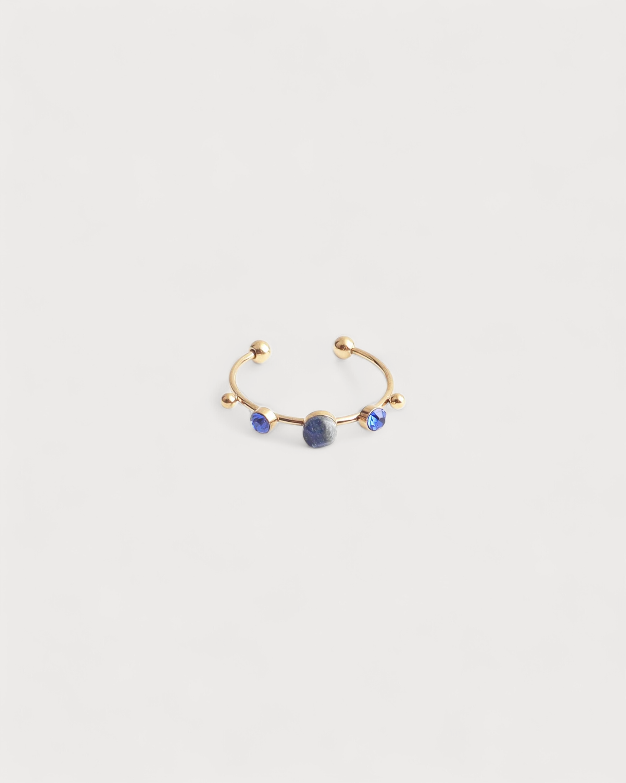 Victoria - Ring – Edelstahl – Naturstein – Verstellbar