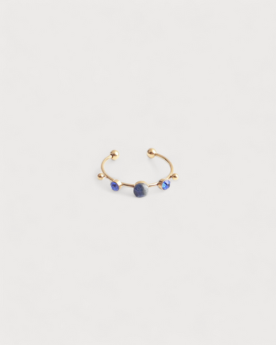 Victoria - Ring – Edelstahl – Naturstein – Verstellbar