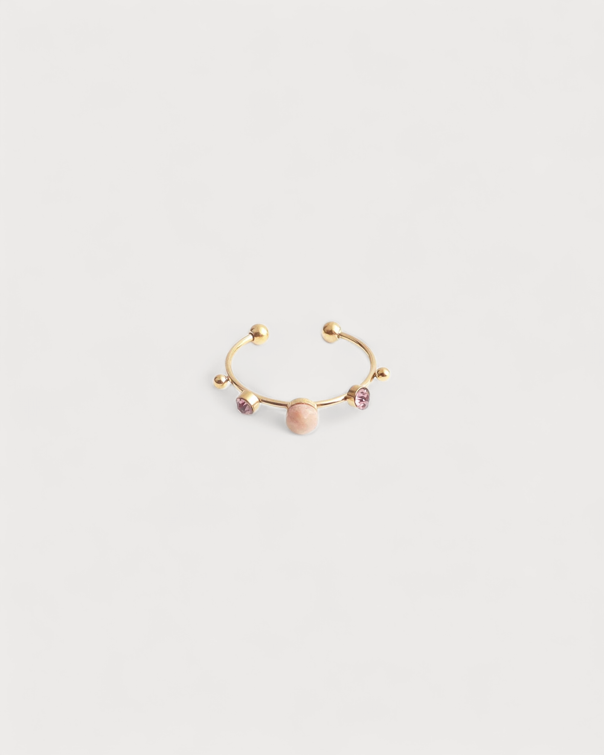 Victoria - Ring – Edelstahl – Naturstein – Verstellbar