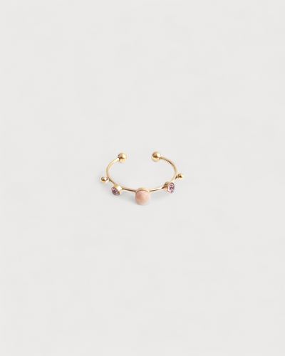 Victoria - Ring – Edelstahl – Naturstein – Verstellbar