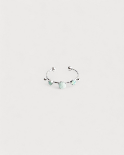 Victoria - Ring – Edelstahl – Naturstein – Verstellbar