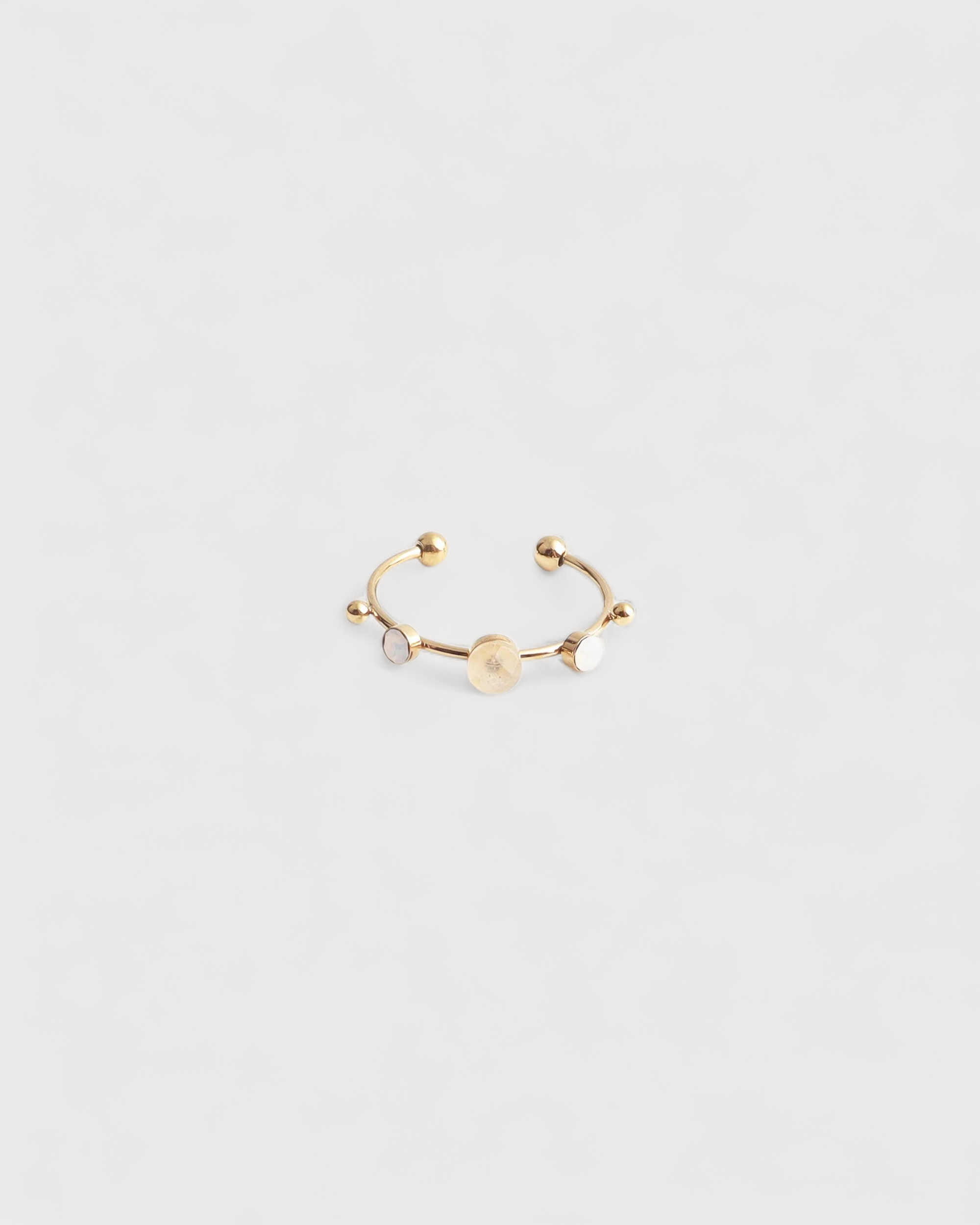 Victoria - Ring – Edelstahl – Naturstein – Verstellbar