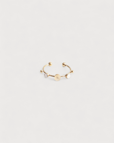 Victoria - Ring – Edelstahl – Naturstein – Verstellbar