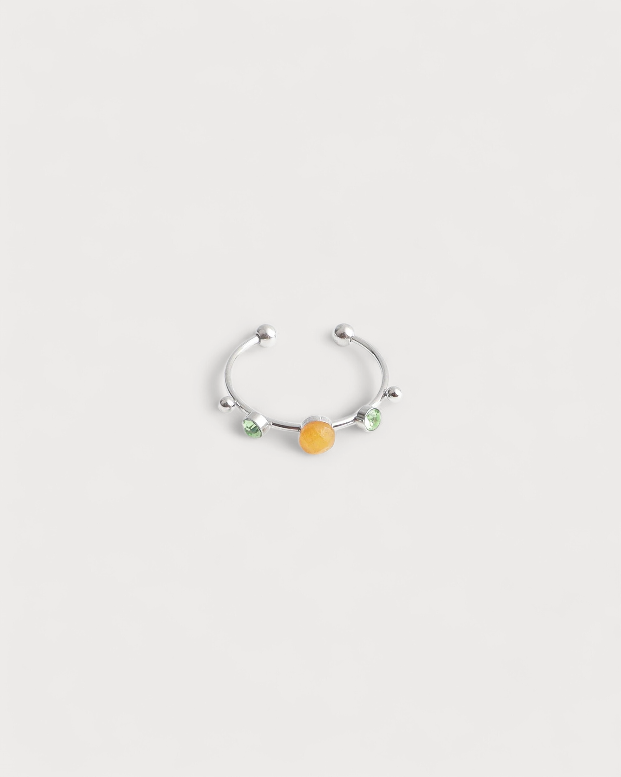 Victoria - Ring – Edelstahl – Naturstein – Verstellbar